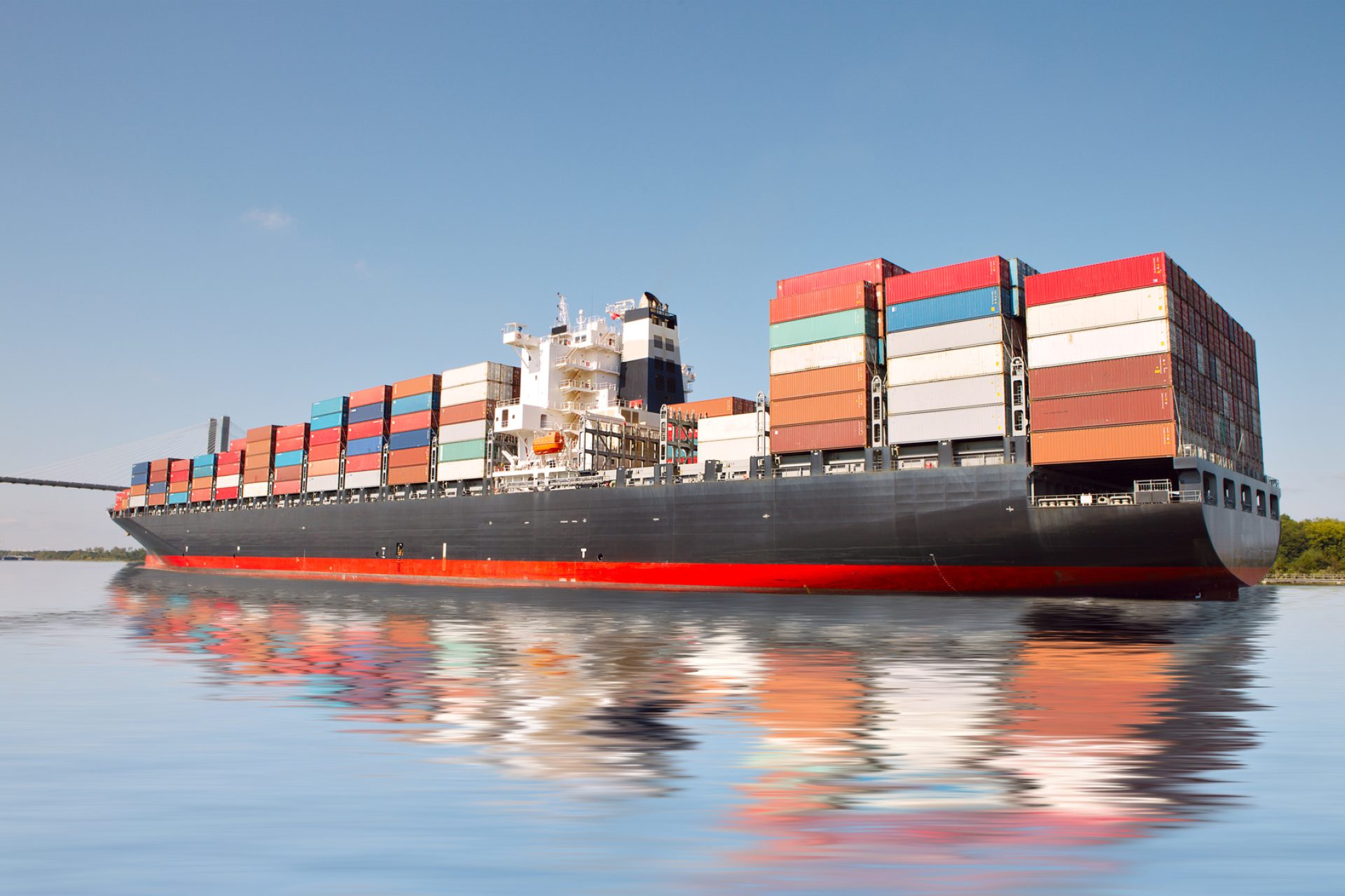 Cargo ship at the port